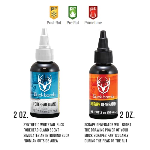 Hunting Scent Attractant Kit with Synthetic & Natural Scents for Deer Hunting