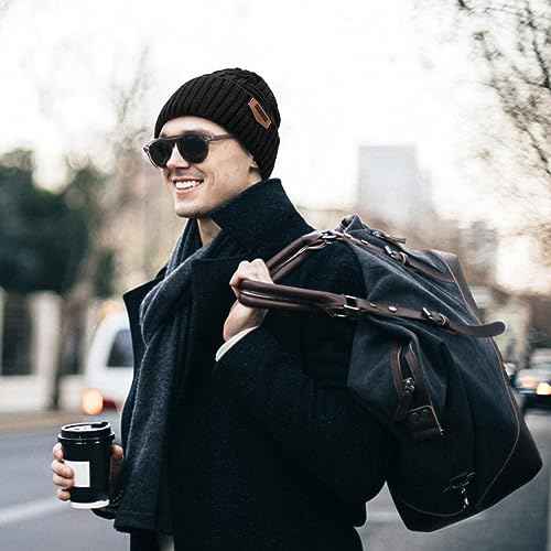Loritta Winter Hat Warm Knitted Thick Baggy Slouchy Beanie Skull Cap for Men