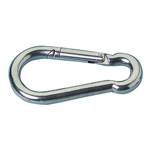 MarineNow 6x60mm Stainless Steel Snap Hook Carabiner Pack of 5 - Marine & Outdoor Use