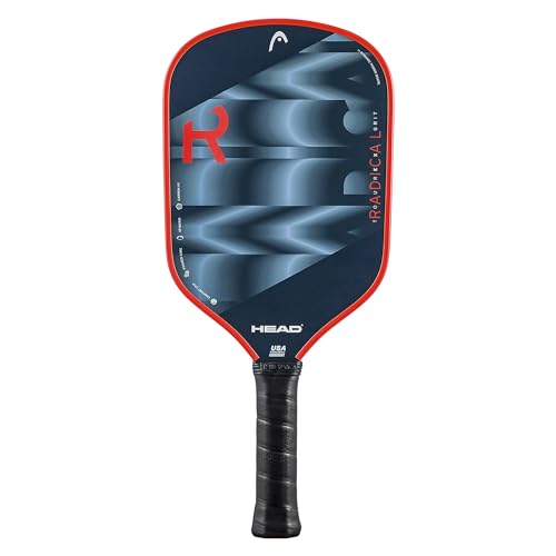 HEAD Radical Tour EX Grit Pickleball Paddle Black/Red 4 1/8 inches