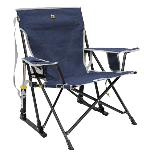 GCI OUTDOOR Kickback Rocker Outdoor Rocking Chair with Beverage Holder