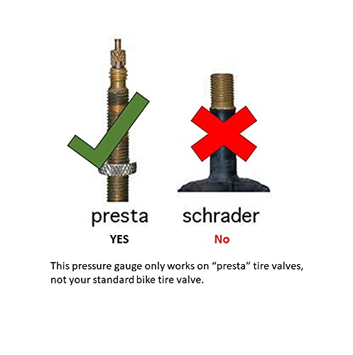 Accu-Gage by Milton Presta Valve Bike Tire Pressure Gauge with Bleeder Valve, for 0-15 PSI - ANSI Certified