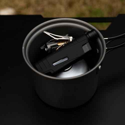 Outdoor Gas Stove Camping Burner Portable Mini Folding Stove Gas Heater Survival Furnace Foldable Furance Head for Picnic Cooker 49g Maximum firepower of BRS-3000T Stove