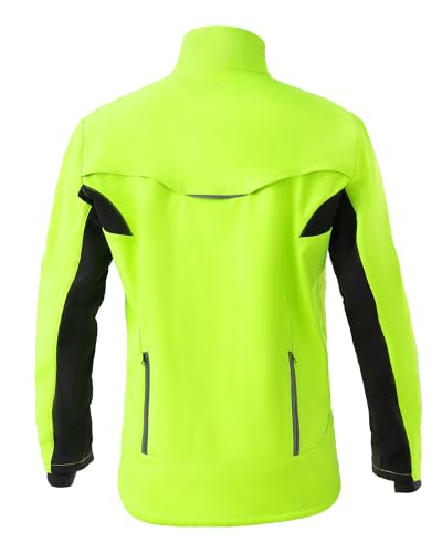 Winter Cycling Jacket for Men - Thermal Windproof Reflective MTB XX-Large Black Green