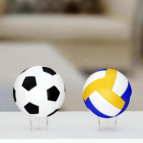 Acrylic Large Ball Display Stand 4.7x2.6 Inch 2-Pack for Sports Balls - Clear