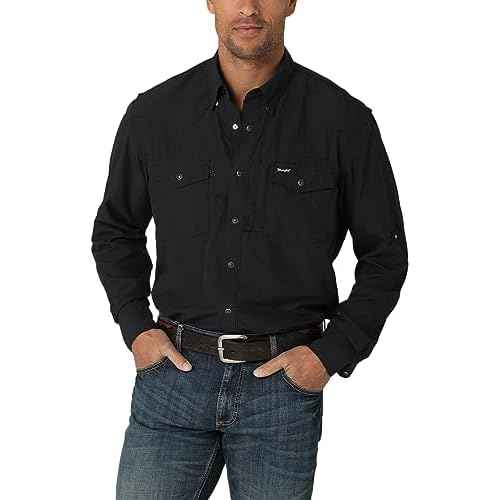 Wrangler 112323744 Mens Black Performance Shirt