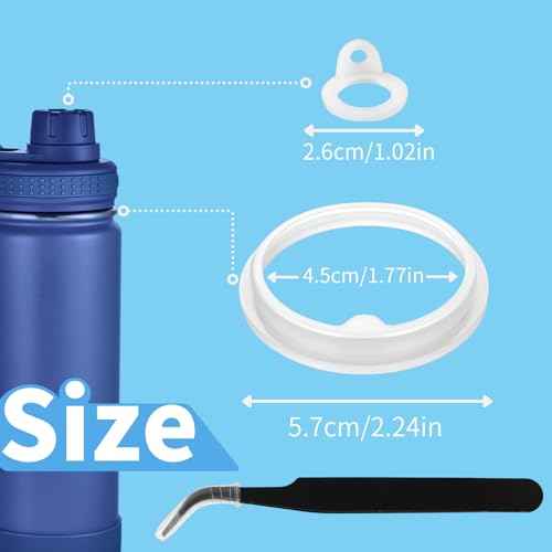Lid Gasket Replacement for TAKEYA Actives Water Bottle 24OZ, Leak-Proof Rubber Seal Ring Gaskets O Ring Replacement Parts, Compatible with TAKEYA Actives All oz (Not for TAKEYA Originals) (17)