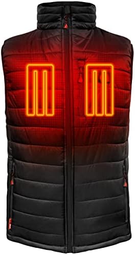 ActionHeat 5V Battery Heated Insulated Puffer Vest for Men – Heat Clothing, Tri-Zone Heating System Winter Outdoor