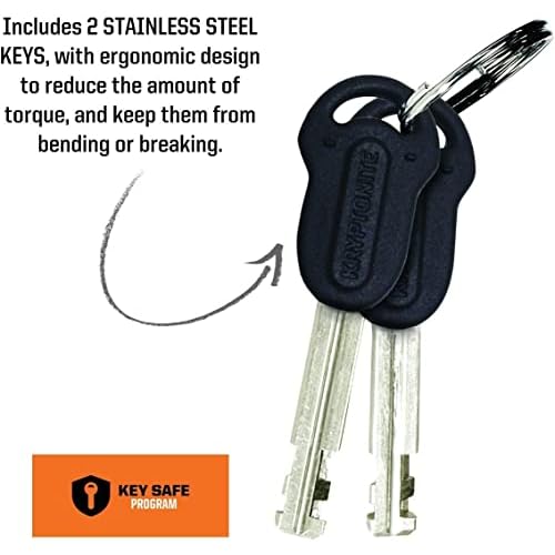 Kryptonite Kryptolok Standard Bike U-Lock, Heavy Duty Anti-Theft Bicycle U Lock, 12.7mm Shackle with Mounting Bracket and Keys, High Security Lock for Bicycles Scooters,Black