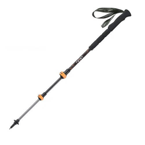 axGear Carbon Fiber Trekking Pole Adjustable Hiking Stick Collapsible Walking Cane Black