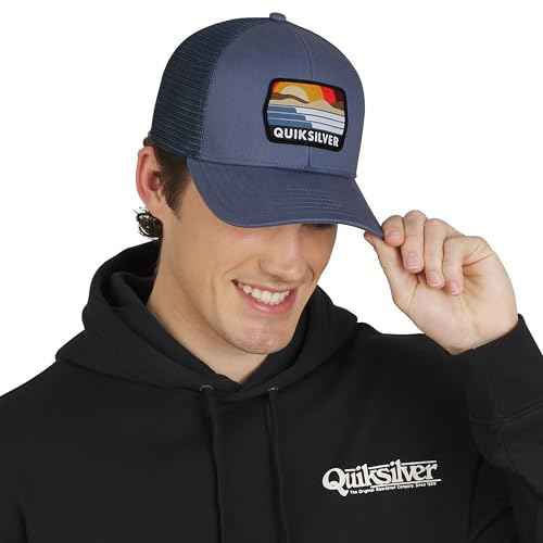 Quiksilver Men's Premium Cotton Adjustable Snap Back Logo Baseball Cap