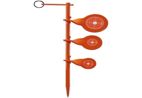 Champion Range and Target Rimfire Screw-in Triple Gong Spinner Target, Advanced Steel Design for Dynamic Rimfire Shooting