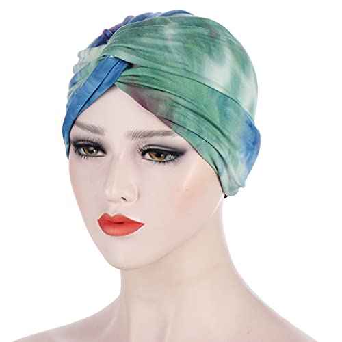 Womens Stretch Turbans Hat Headwraps Chemo Cap Cancer Head Cover Wraps