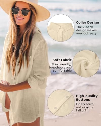 CoCozy Yellow A33 Swimwear Cover Up for Women - Bathing Suit Wrap