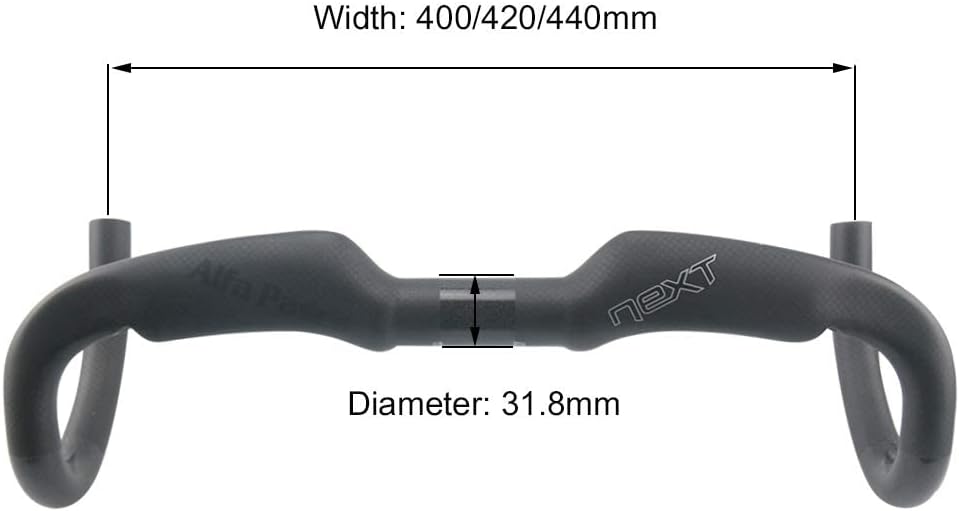 Alfa Pasca Carbon Handlebars Road Bike Drop HandleBars 31.8 Canbon Areo Drop Handle Bar bike components & parts Lightweight 3K Matte 400/420/440mm