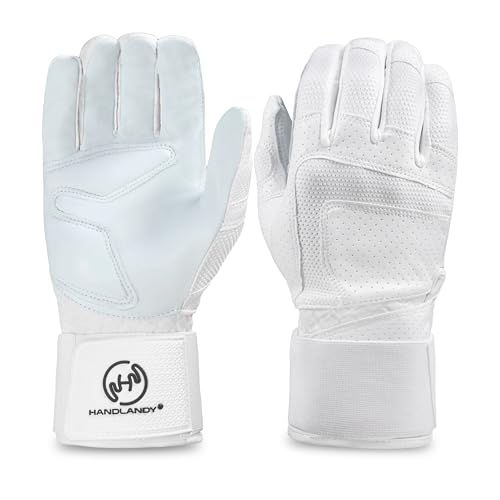 White X-Large Breathable Baseball Batting Gloves for Men & Women