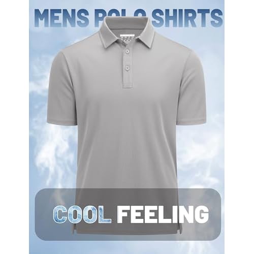 MAGCOMSEN Men's Polo Shirts Short Sleeve Golf Quick Dry Collared Moisture Wicking Athletic Performance Polos