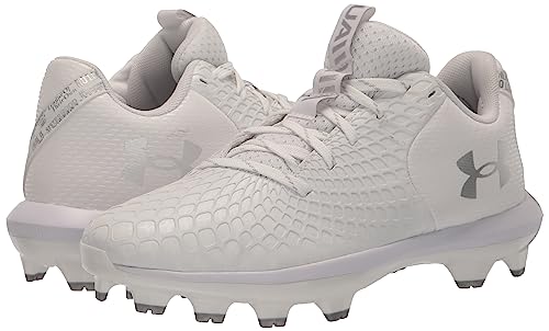 Girls' Under Armour Glyde 2.0 TPU Jr Sneakers - 3 Little Kid White/White/Metallic Silver