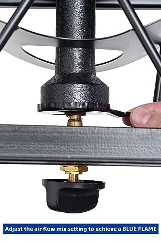 Flame King 200,000 BTU Propane Burner Gas Stove Heavy Duty Turkey Fryer/Camp Cooker, Portable with Stand Great for Outdoor Cooking, Home Brewing & Canning