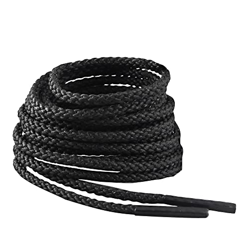 IRONLACE Unbreakable Waterproof Fire-Resistant Bootlaces - Black, 96 Inch