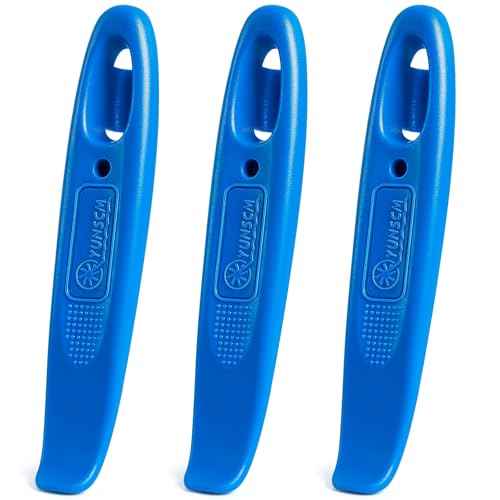 YunSCM 3-Pcs Ultra Strong Plastic Steel Blue Bike Tire Levers, Thickened and Widened Bicycle Tire Levers,Bike tire Replacement Tool, Tire Removal Tool for Road Mountain Bike Tires