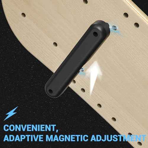 Sportneer Balance Board 7 Modes Wobble Board with Adjustable Stoppers Exercise Balancing Stability Trainer for Improve Balance, Surf Trainer & Physical Therapy - Roller and 2.8'' Ball Included