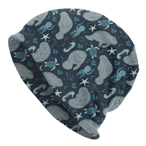 Black Knit Chemo Beanie Hat for Cancer Patients Women Men One Size