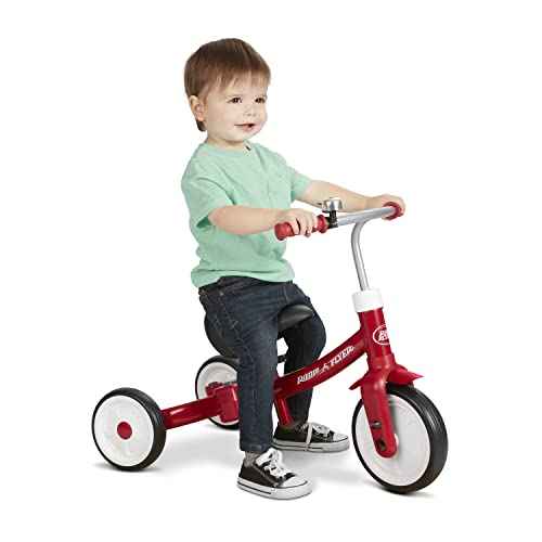 Toddler Bike, Kids Bike, Tricycle Toddler Toys for Ages 2-4, Baby Toy, Radio Flyer Triple Play Trike, for Ages 1-3 Years, Red
