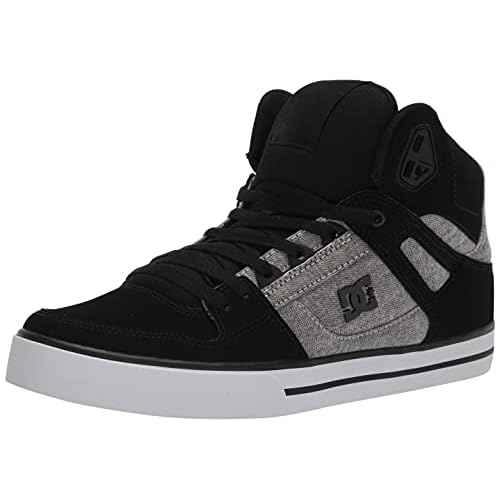 DC Men's Pure High Top Wc Skate Shoes Casual Sneakers, Black/Battleship/Armor, 13