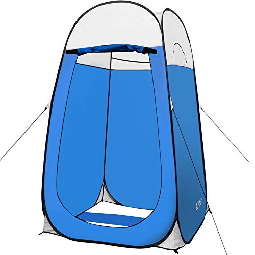 Leader Accessories Blue Pop Up Shower Tent 4x4ft Privacy Camping Shelter