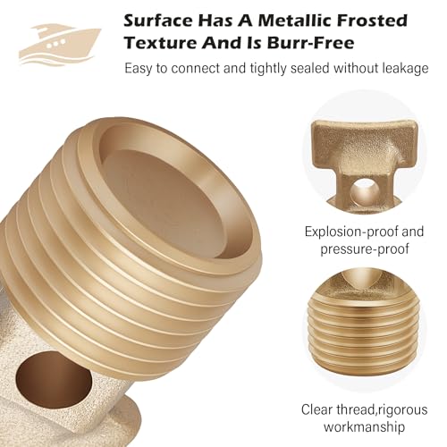 Boat Garboard Drain Plug 1/2" NPT Solid Brass Marine Drain Fitting