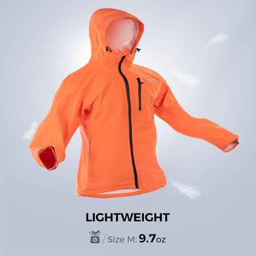 KastKing HydroArmor Lightweight Rain Jacket, 2.5-Layer Waterproof Fishing Hiking Rain Suit for Men, Packable Rain Gear