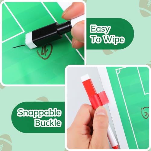 Magnetic Dry Erase Markers for Coaches Clipboards - 12 Pack