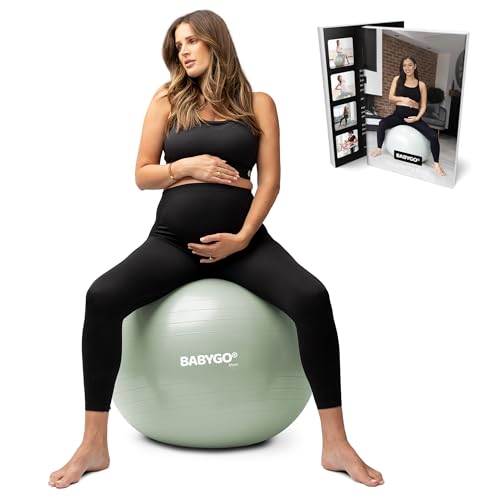 Sage 65cm Babygo Birthing Ball for Pregnancy & Labor with Pregnancy Book