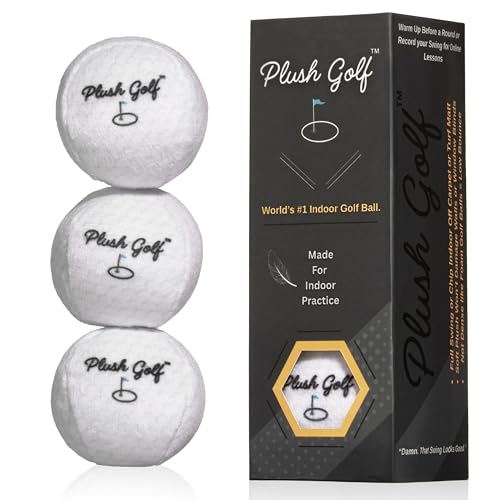 3-Inch Plush Indoor Golf Balls for Practice - Soft, Damage-Free Swing Training