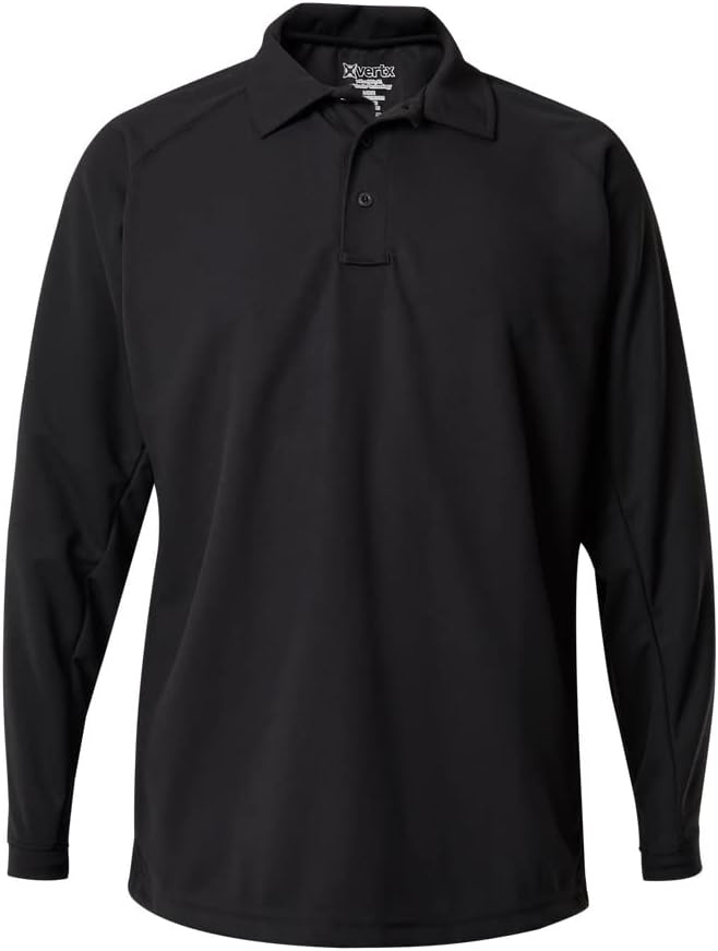 Vertx Mens Tactical Polo Shirt, Long Sleeve T-Shirt, Breathable, Tactical Clothing Gear, Police, Security, Relaxed Fit