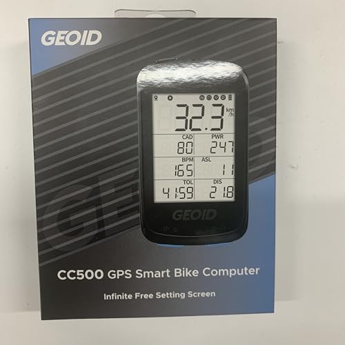 GEOID CC500 Bike Computer GPS, Wireless Bike Speedometer, ANT+ Bluetooth 2.5 Inch Bicycle Computer,IPX6 Waterproof Cycling Computer with Auto Backlight
