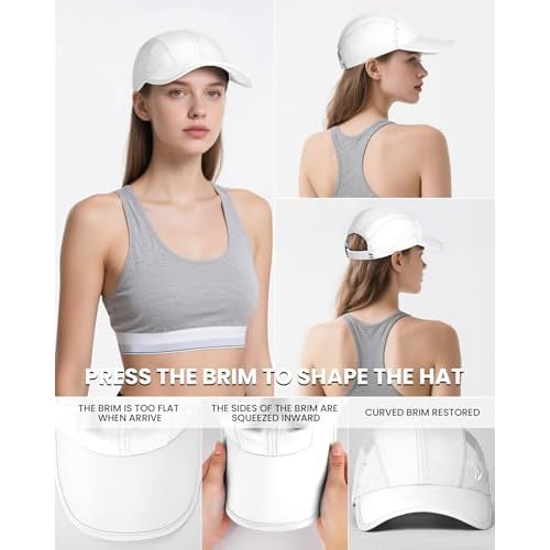 Quick-Dry Running Hat for Men & Women Cooling Hat UPF 50+ Thin Baseball Cap Lightweight Breathable Mesh Sport Hats