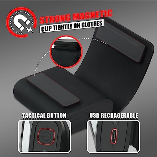 GOANDO Running Lights 4 Pack Safety Jogging LED Light for Runners and Joggers High Visibility Reflective Running Gear with USB Charging Line and Strong Magnetic Clip for Night Running Walking Hiking