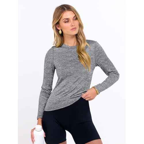 ANRABESS Womens Long Sleeve Workout Quick Dry Fitted Yoga Gym Athletic Shirts