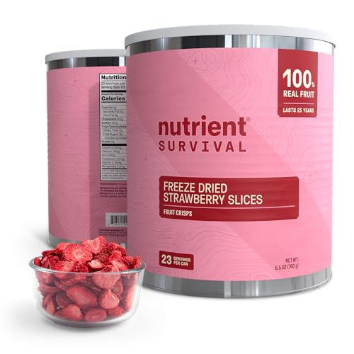 Freeze-Dried Strawberries – Premium Sliced | #10 Can, 25-Year Shelf Life, Emergency Food & Snacks