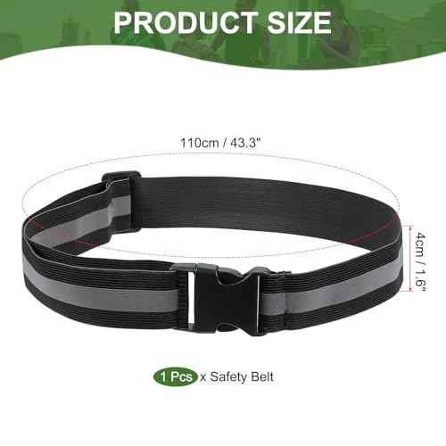 PATIKIL Reflective Safety Belt, Hi-Vis Safety Belt Adjustable Reflective Glow Belt Outdoor Running Gear for Night Jogging