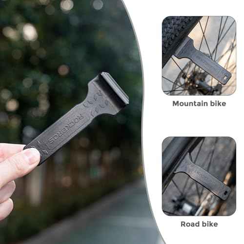 ROCKBROS Bike Tire Lever Tire Removal Tool Quick and Easy Tire Removal and Installation for Road or Mountain Bike Tires,Pack of 1,Black