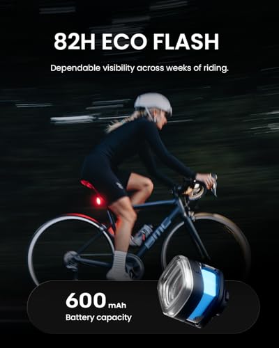 Bike Tail Light with Brake Sensor, 260° Visibility, Rechargeable USB-C