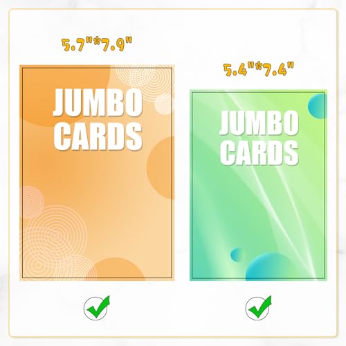 50 Pack Jumbo Card Sleeves for A5 3/6 Ring Binders, 5.7 x 7.9 Inch Clear Top-Loading Protectors - Double-Sided, Water-Resistant