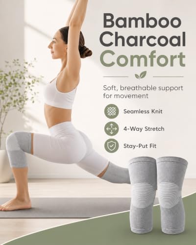 XL Bamboo Knee Compression Sleeve for Arthritis & Pain Relief