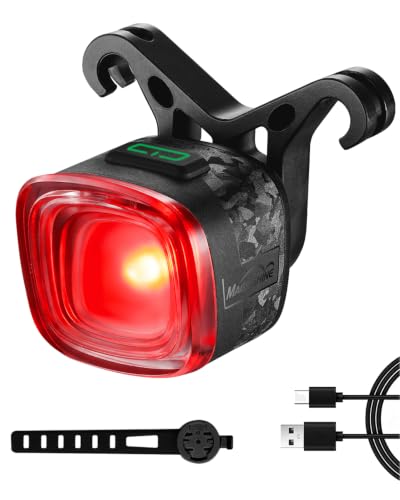Bike Tail Light with Brake Sensor, 260° Visibility, Rechargeable USB-C