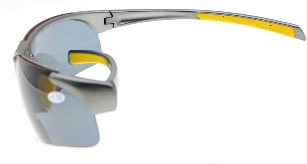 Eyekepper TR90 Unbreakable Sports Half-Rimless Bifocal Sunglasses Baseball Running Fishing Driving Golf Softball Hiking