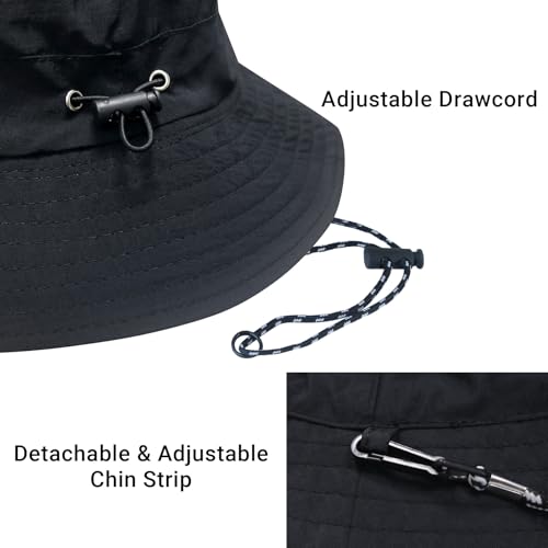 Large-X-Large Packable Sun Bucket Hat for Men Women UV Protection Outdoor White