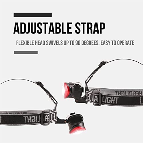 LED Headlamp 10 Pack - 12 LED Portable Headlight with 3 Modes for Camping Running Hiking